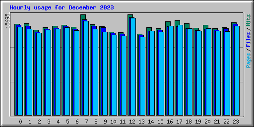 Hourly usage for December 2023