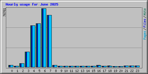 Hourly usage for June 2025